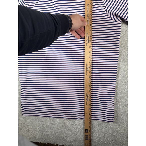 Greyson Performance Golf Polo Mens L Jacquard Collar Multicolor Striped Flawless - Picture 8 of 9